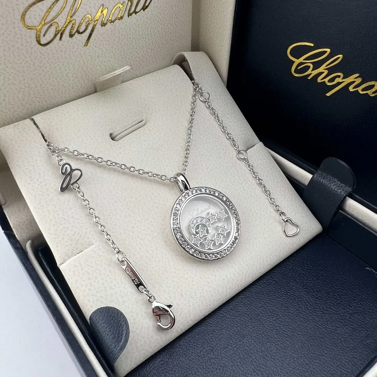 Chopard Happy Stars 月牙和星星吊坠项链 4