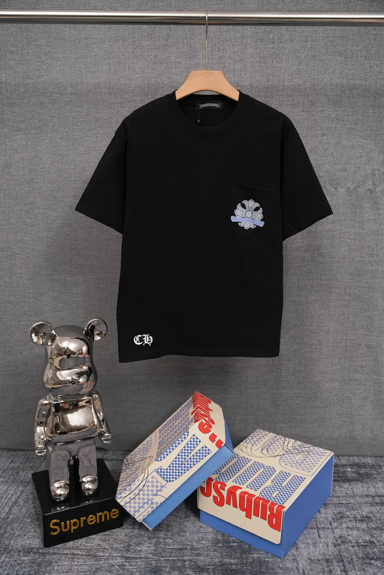 Chrome Hearts Circular Cross Logo Black T-Shirt 2