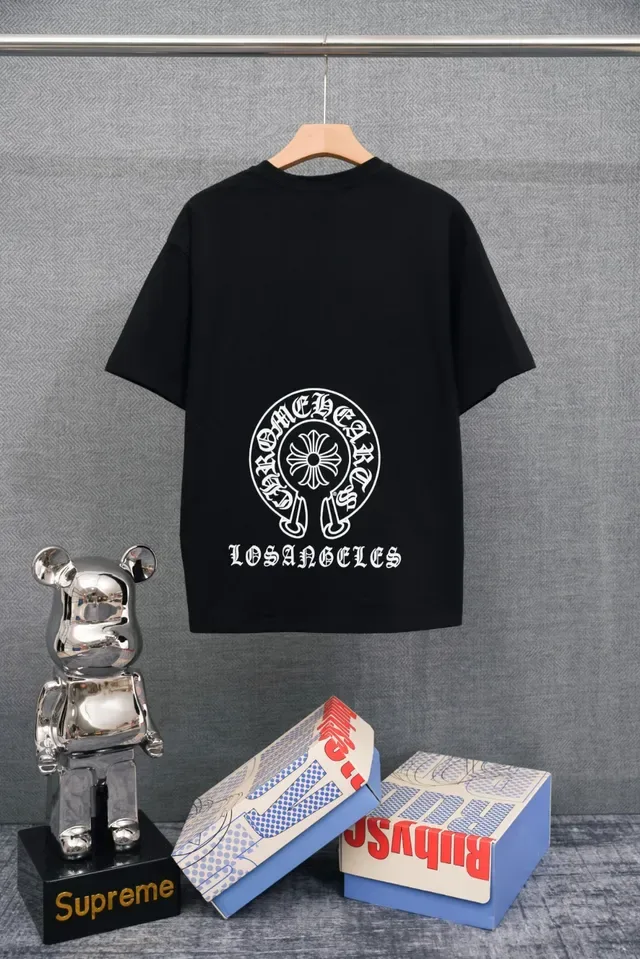 Chrome Hearts Circular Logo Black Graphic T-Shirt 4