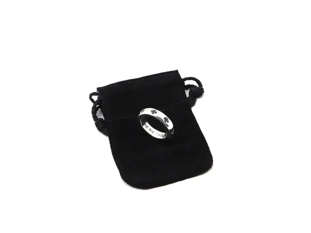 Chrome Hearts 十字带戒指 银色 黑色 抛光 花纹戒指 8