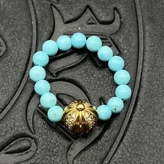 Pulseira Chrome Hearts Cross Bead Marrom Prata Olho de Tigre 4