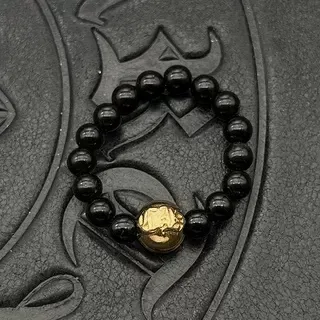 Pulseira Chrome Hearts Cross Bead Marrom Prata Olho de Tigre 6