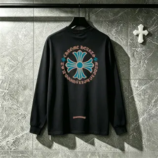 Chrome Hearts Cross Flower Graphic Black Long-Sleeve T-Shirt by Chrome Hearts — t-shirts supplier, yupoo album photo