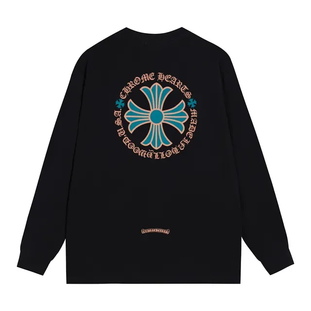 Chrome Hearts Cross Flower Graphic Black Long-Sleeve T-Shirt 10