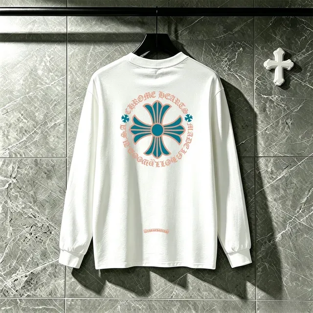 Chrome Hearts Cross Flower Graphic Black Long-Sleeve T-Shirt 12