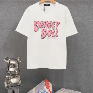 Chrome Hearts Deadly Doll ग्राफिक प्रिंट सफेद टी-शर्ट
