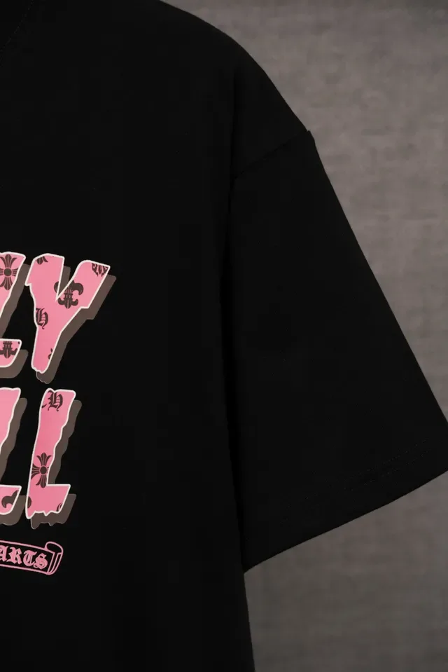 T-shirt blanc à impression graphique Chrome Hearts Deadly Doll 5