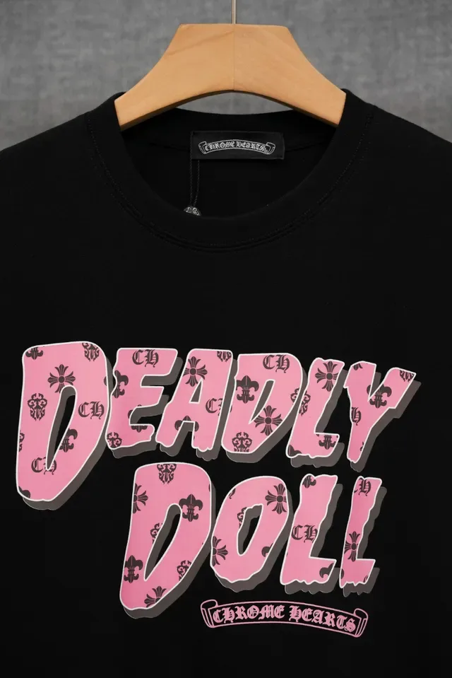T-shirt blanc à impression graphique Chrome Hearts Deadly Doll 6