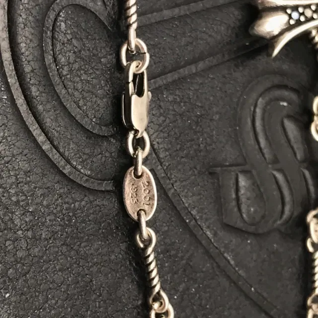 Chrome Hearts Double Cross Black Pavé Pendant Necklace 3