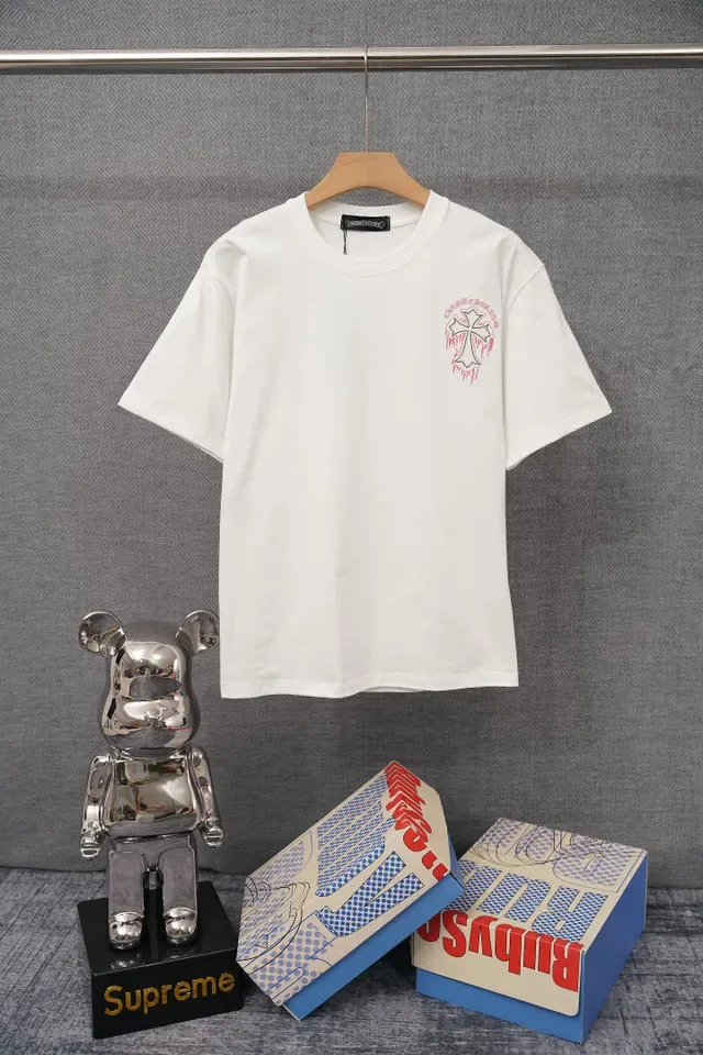 Chrome Hearts ড্রিপিং ক্রস গ্রাফিক সাদা টি-শার্ট 2