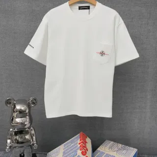 Chrome Hearts Pocket Tee White Embroidered Logo T-Shirt