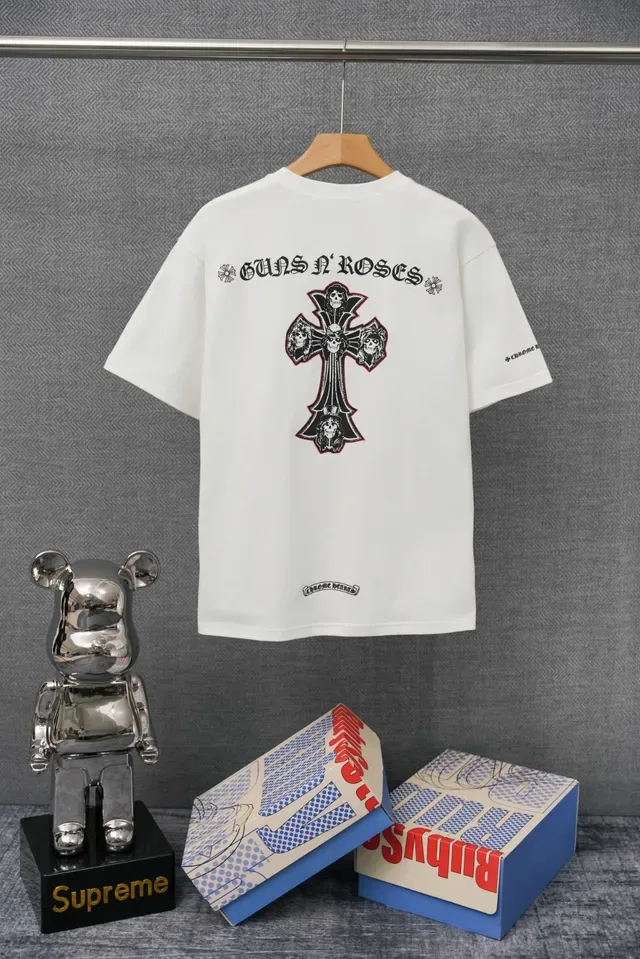 T-shirt Chrome Hearts blanc à poche et logo brodé 4