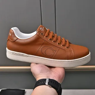 Coach Leather Perforated Logo Low-Top Lifestyle Sneakers