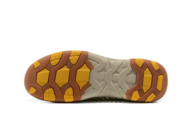 Columbia Chaussure de bateau grise et jaune en maille slip-on pour eau 7