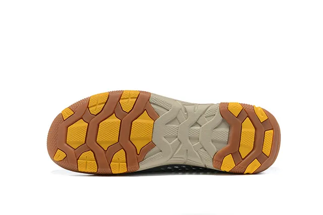 Columbia Chaussure de bateau grise et jaune en maille slip-on pour eau 14