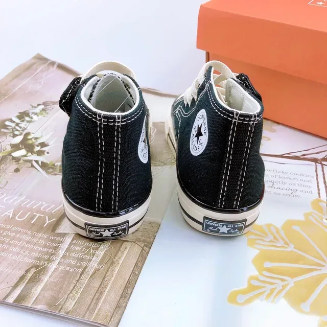 Converse 黑白 帆布鞋面 硫化橡胶鞋底 生活方式运动鞋 13