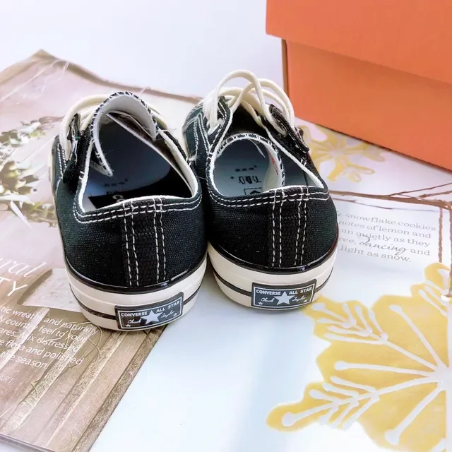 Converse 黑白 帆布鞋面 硫化橡胶鞋底 生活方式运动鞋 16