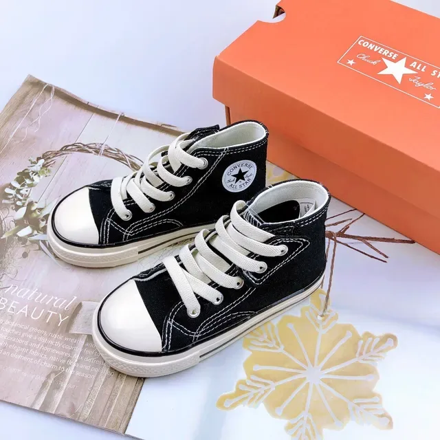 Converse 黑白 帆布鞋面 硫化橡胶鞋底 生活方式运动鞋 19