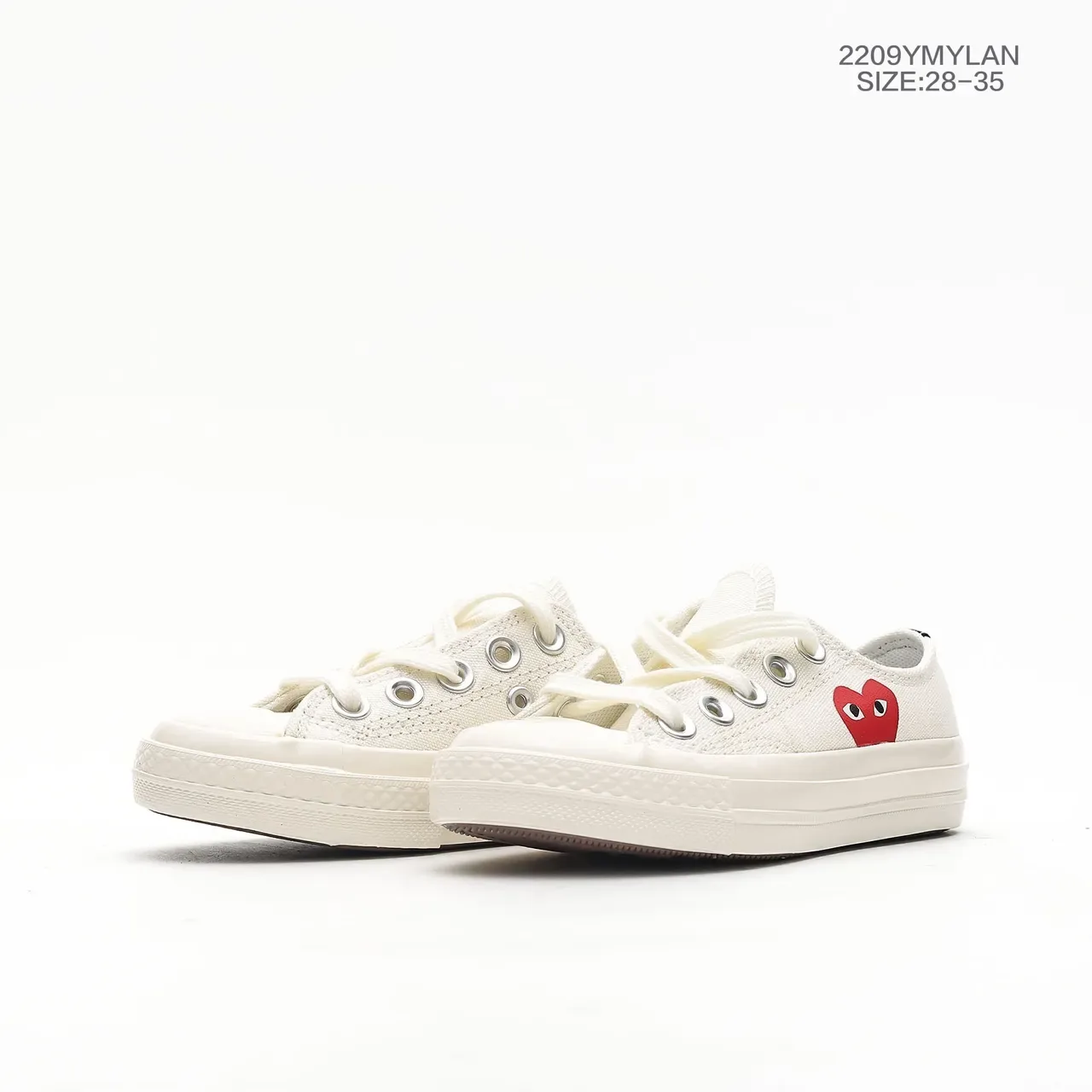 Converse Chuck Taylor All Star x Comme des Garçons PLAY लाल हार्ट कैनवास लाइफस्टाइल स्निकार 5