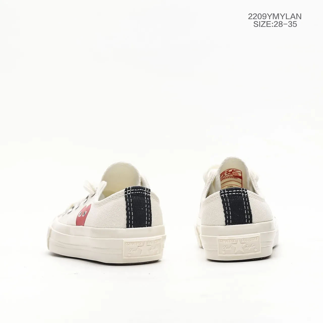 Converse Chuck Taylor All Star x Comme des Garçons PLAY लाल हार्ट कैनवास लाइफस्टाइल स्निकार 6