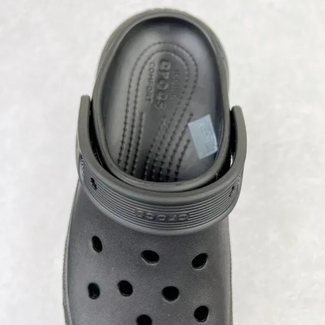Crocs Echo Clog Preto Plataforma Espuma Moldada 5