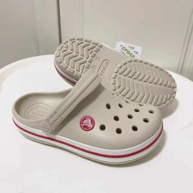 Crocs White Molded Foam Perforated Upper Clog 22