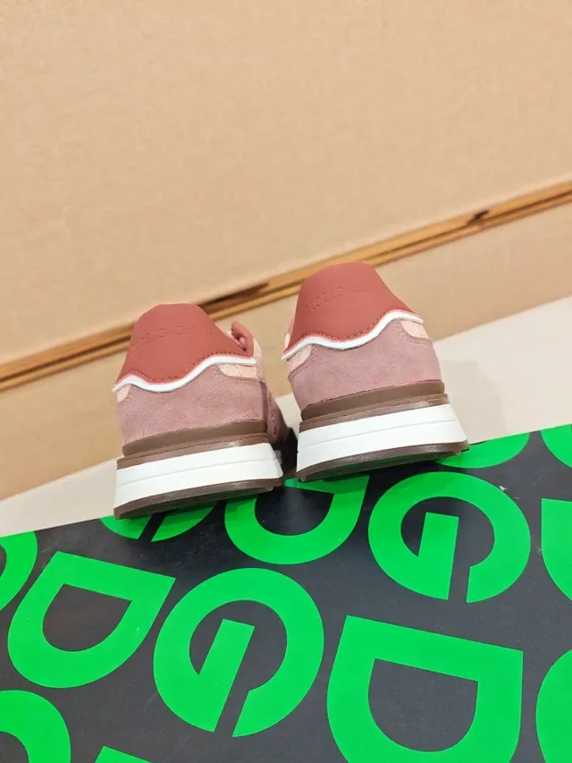 DC Shoes Zapatillas Lifestyle Rosa Marrón Ante con Overlay de Panel de Encaje 3