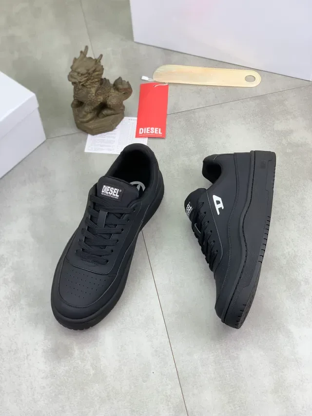 Diesel 黑色平台生活方式运动鞋 6