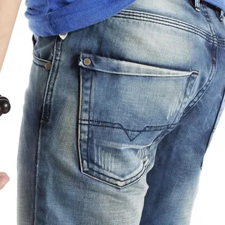 Diesel Medium-Wash Distressed Slim-Straight Jeans 8