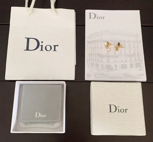 Dior Asymmetrical Emerald-Cut Crystal and Pearl Drop Earrings 4