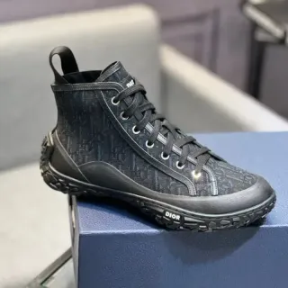 Dior B23 Monogram أسود High-Top Lifestyle Sneakers