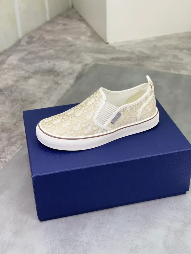 Dior B23 Slip-On Oblique Jacquard Lifestyle Sneakers 4