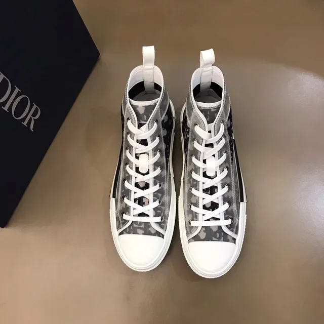 Dior B23 Transparent Oblique Monogram High-Top Lifestyle Sneakers 4