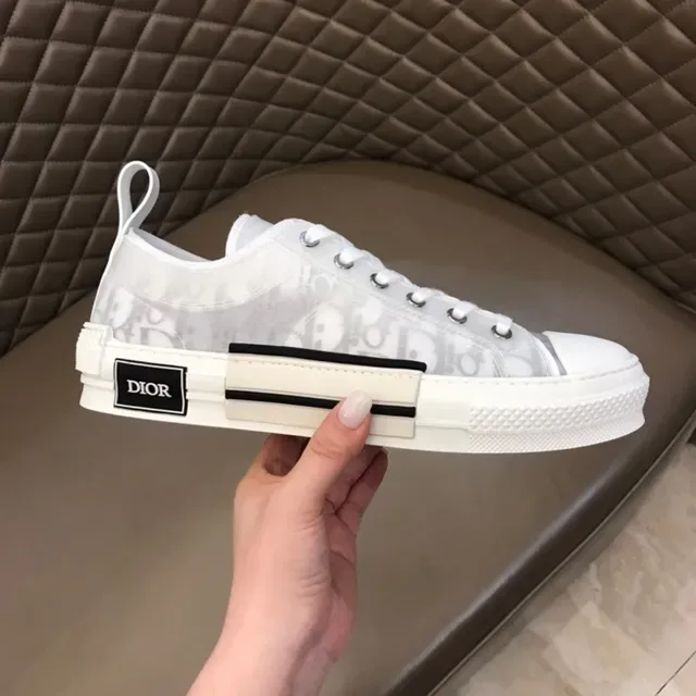 Dior B23 Sneakers lifestyle transparents à motif oblique blancs 2