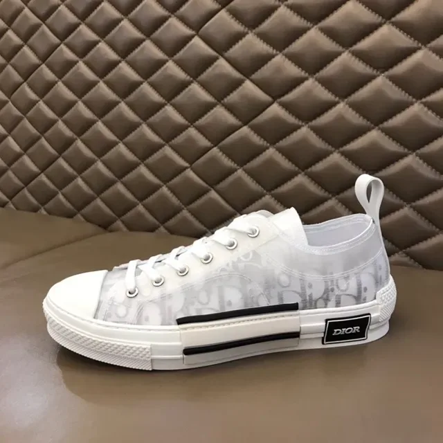 Dior B23 Sneakers lifestyle transparents à motif oblique blancs 4