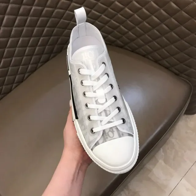 Dior B23 Sneakers lifestyle transparents à motif oblique blancs 8