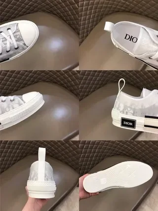 Dior B23 Sneakers lifestyle transparents à motif oblique blancs 9