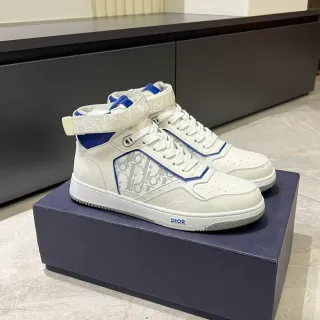迪奥 B23 白蓝 Monogram 高帮生活休闲鞋