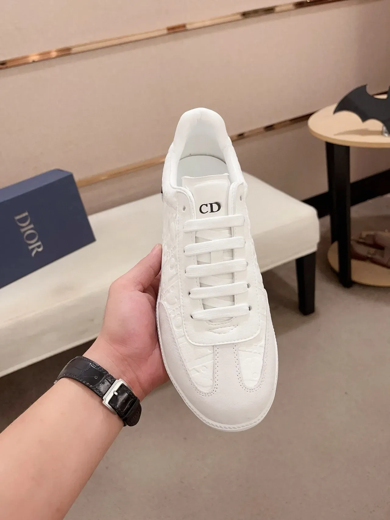 Dior B27 Monograma Embosado Blanco Zapatillas Lifestyle 5