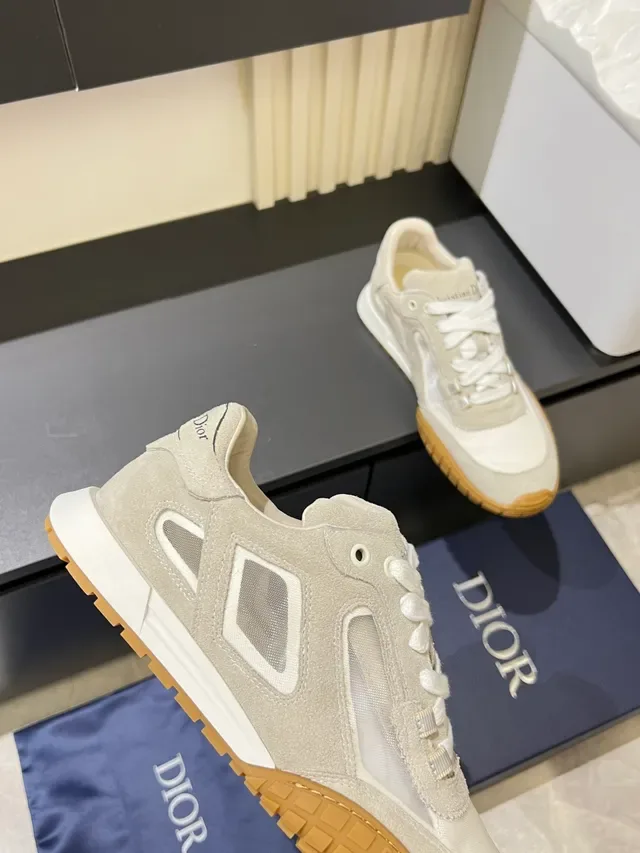 Dior B27 Off-White and Beige Lifestyle Sneakers 3