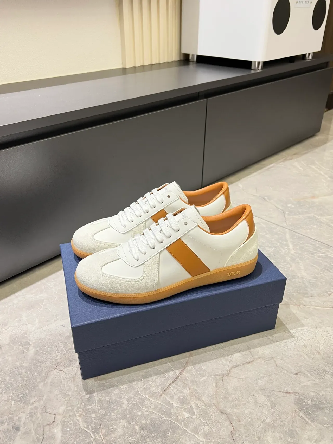 Dior B27 White and Tan Lifestyle Sneakers 4