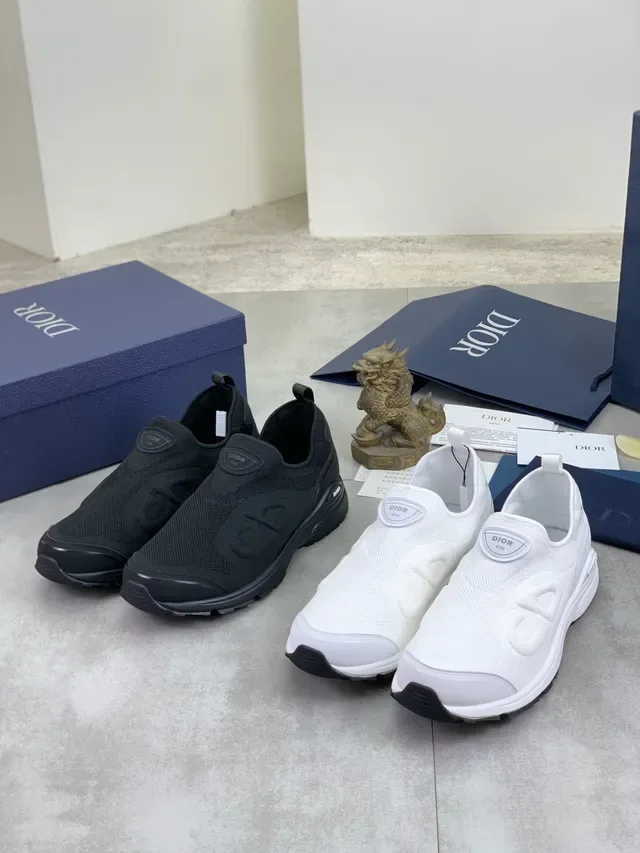 Dior B30 Sneakers Lifestyle Slip-On Tricot Noir 2
