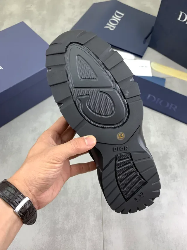 Dior B30 Sneakers Lifestyle Slip-On Tricot Noir 3