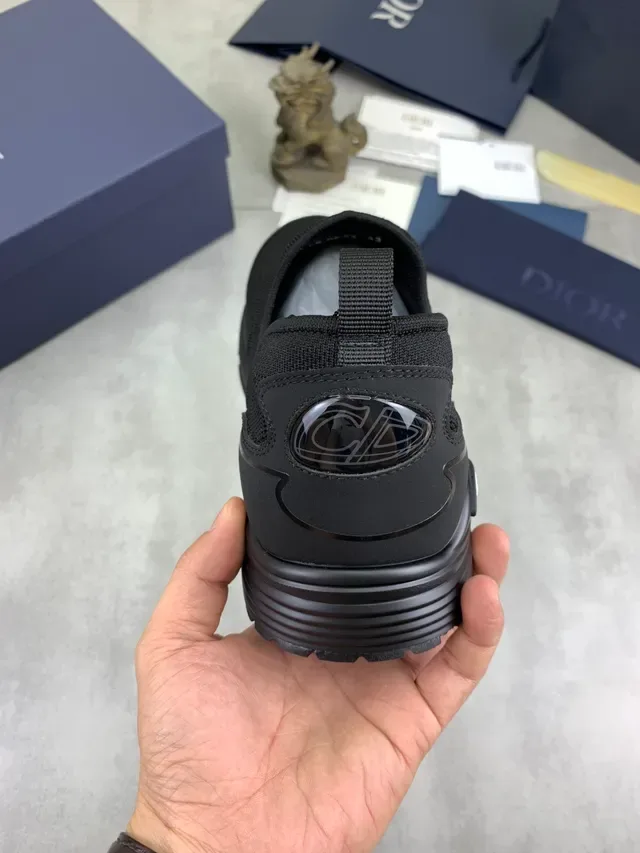 Dior B30 Sneakers Lifestyle Slip-On Tricot Noir 4