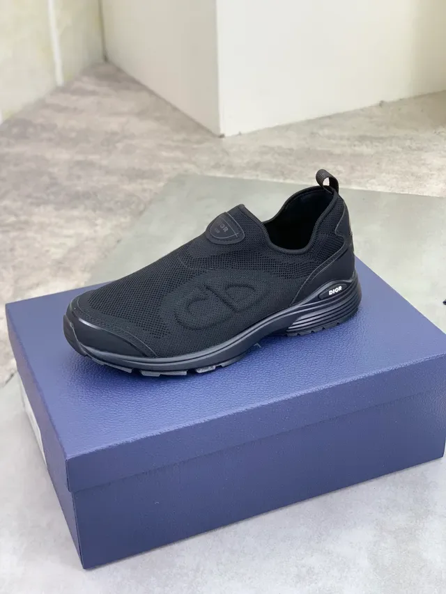 Dior B30 Sneakers Lifestyle Slip-On Tricot Noir 5