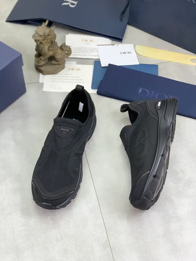 Dior B30 Sneakers Lifestyle Slip-On Tricot Noir 6