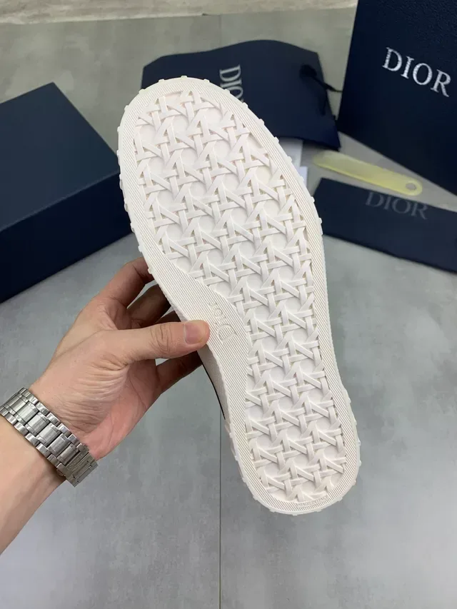 Dior কালো বেইজ হাই টপ ওব্লিক মনোগ্রাম ক্যানভাস লাইফস্টাইল স্নিকার 3