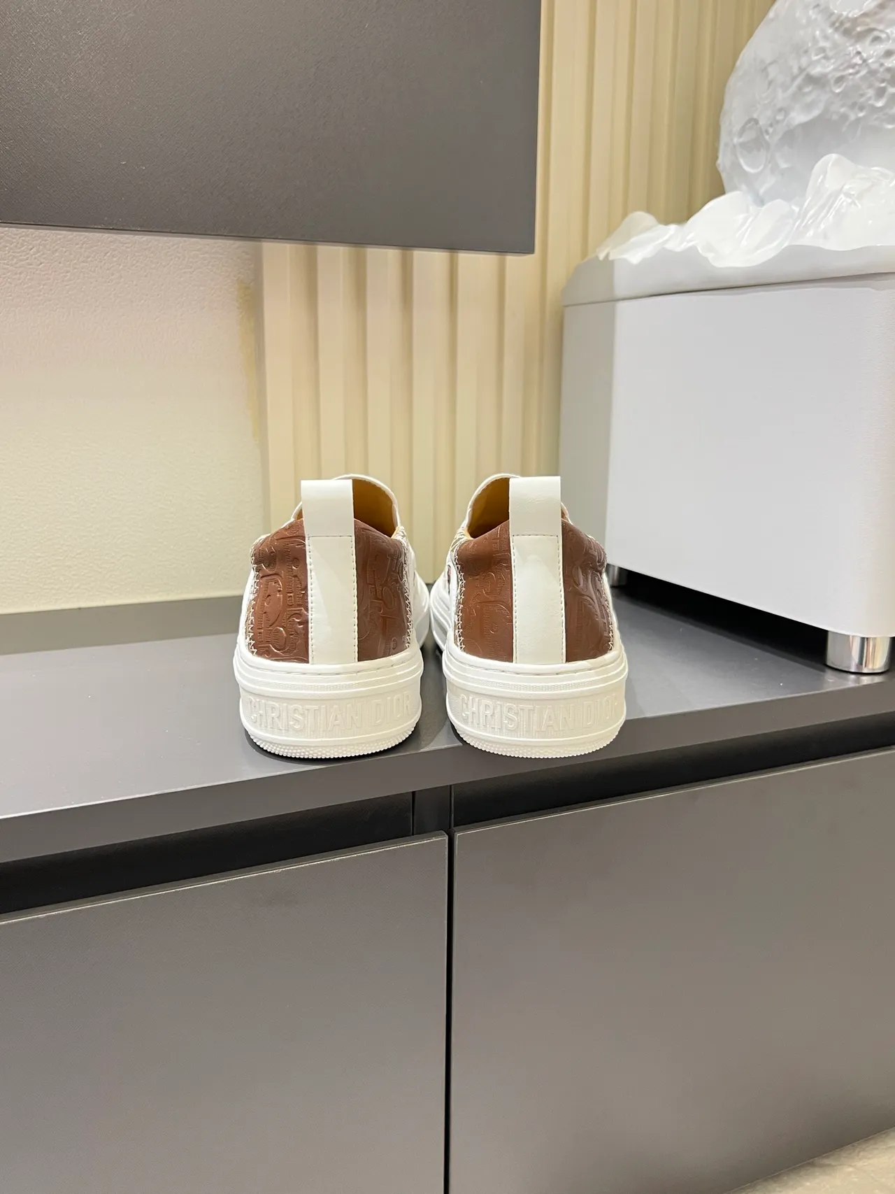 Dior Marron Beige à Enfiler Monogrammé Textile Lifestyle Sneakers 2