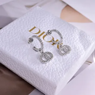 Dior CD Icon Boucles d'oreilles à créoles cristal-pavé