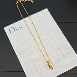 Dior Double Anneau Pavé collier